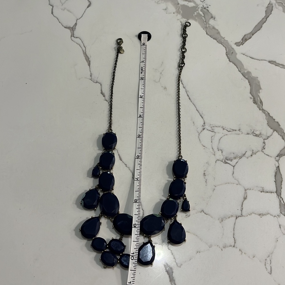 EUC J. Crew navy statement necklace - Picture 4 of 7